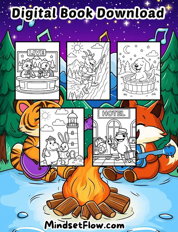 Breezy Adventures Calming Digital Coloring Book By Mindset Flow Preview 4