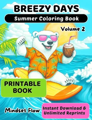 Breezy Days Summer Coloring Book Digital Version Volume 2 by Mindset Flow