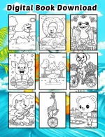 Breezy Days Summer Coloring Book Digital Version Volume 2 by Mindset Flow Preview 2