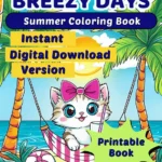 Breezy Days Summer Coloring Book by Mindset Flow Digital Download Printable Version