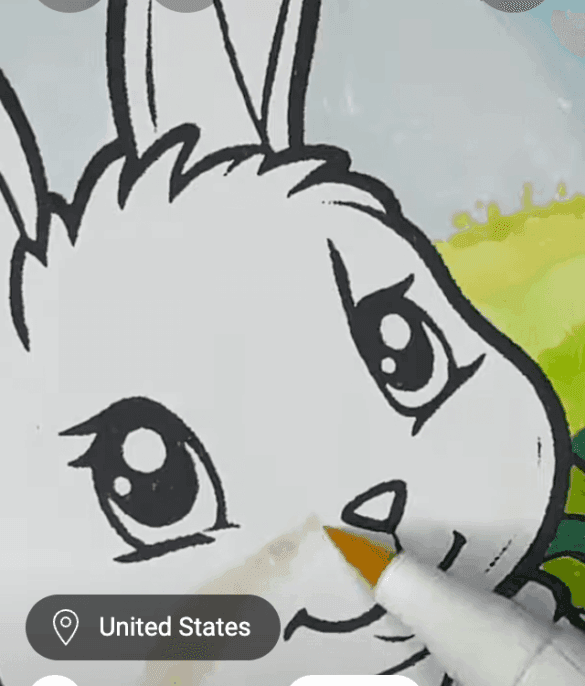 Bunny in Grassy Field with Easter Egg Coloring Page-HowToVideo