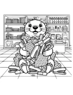Bustling Otter Office Supply Coloring Page By Mindset Flow