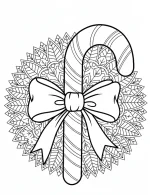 Candy Cane Mandala Christmas Coloring Page By Mindset Flow