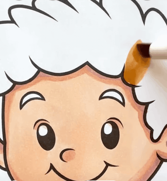 Cartoon Boy Holding Easter Egg Coloring Page-HowToVideo Cartoon Boy Holding Easter Egg Coloring Page-HowToVideo