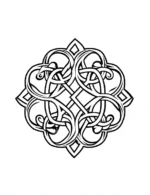 Celtic Inspired Interwoven Knot Mandala Complex Design Coloring Page by Mindset Flow