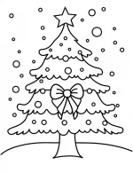 Charming Christmas Tree with Star and Bow By Mindset Flow