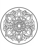 Charming Floral Mandala Christmas Coloring Page By Mindset Flow