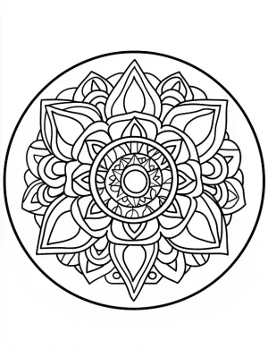 Charming Floral Mandala Christmas Coloring Page By Mindset Flow