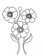 Charming Flower Cluster Flower Coloring Page By Mindset Flow