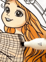 Charming Girl Picking Apples In A Picturesque Orchard Adult Coloring Page How To Video