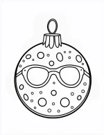 Charming Ornament with Cool Sunglasses Coloring Page By Mindset Flow