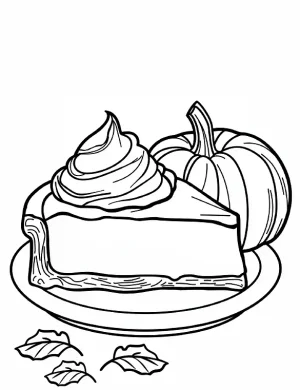 Charming Pumpkin Pie Slice Coloring Page by Mindset Flow