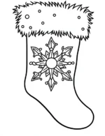 Charming Snowflake Stocking Christmas Coloring Page By Mindset Flow