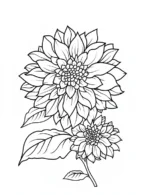 Charming Sunflower Duo Flower Coloring Page By Mindset Flow