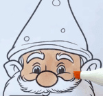 Cheerful Garden Gnome Easter Coloring Page-HowToVideo