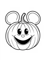 Cheerful Mouse Jack O Lantern Pumpkin Face Halloween Coloring Page by Mindset Flow