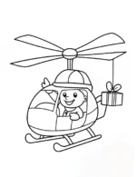 Cheerful Pilot Delivering Gifts Christmas Coloring Page By Mindset Flow