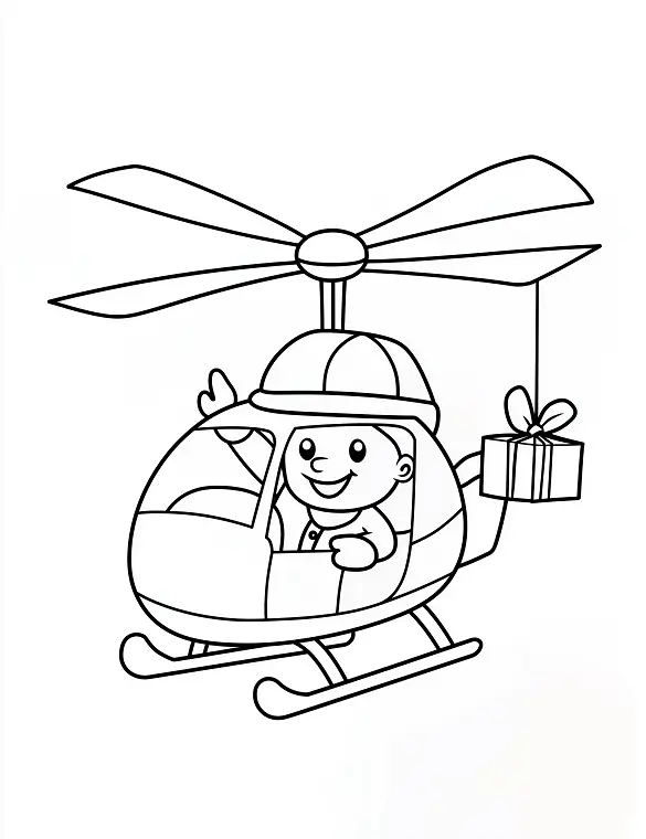 Cheerful Pilot Delivering Gifts Christmas Coloring Page By Mindset Flow Cheerful Pilot Delivering Gifts Christmas Coloring Page By Mindset Flow