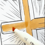 Christian Easter Lamb with Cross And Blossoms Religious Coloring Sheet-HowToVideo