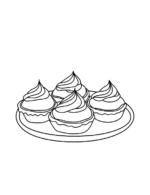 Christmas Cupcakes With Frosting Coloring Page by Mindset Flow