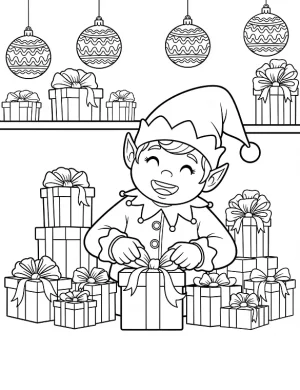 Christmas Gift Shop Coloring Page By Mindset Flow