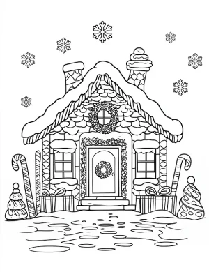 Christmas Gingerbread House Decorated with Icing and Candy By Mindset Flow