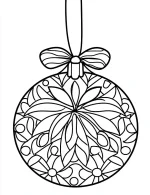 Christmas Ornament with Floral Design Christmas Coloring Page By Mindset Flow