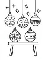 Christmas Ornaments Coloring Page Festive Decorations Activity By Mindset Flow