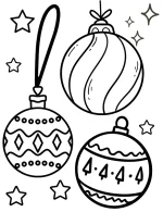 Christmas Ornaments Coloring Page Printable Holiday Decor Activity By Mindset Flow