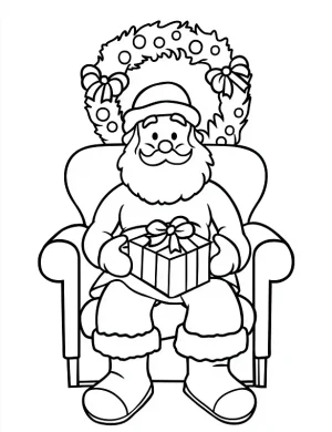 Christmas Wreath Coloring Page Holiday Activity By Mindset Flow