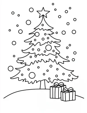 Classic Christmas Tree Coloring Page By Mindset Flow