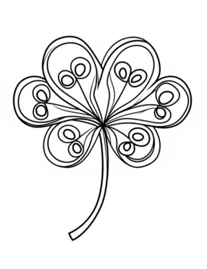 Classic Shamrock Pattern St. Patrick's Day Coloring Page