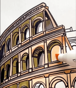 Colosseum From The Side Adult Coloring Page-HowToVideo