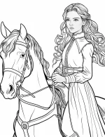 Confident Rider On Majestic Horse Adult Coloring Page By Mindset Flow