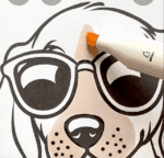 Cool Dog Wearing Sunglasses On The Beach Printable Coloring Page-HowToVideo