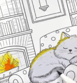 Cozy Cat Sleeping on Armchair Printable Coloring Page How to Video