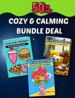 Cozy and Calming Bundle Deal 3 Printable Coloring Books By Mindset Flow