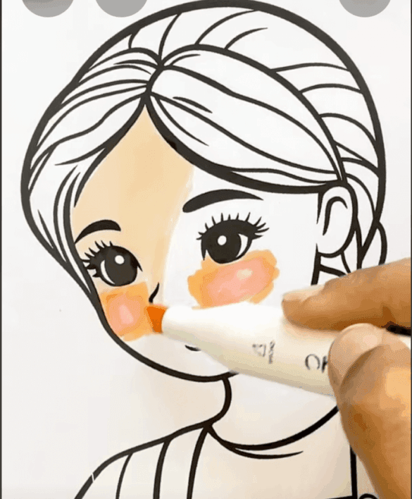 Creative Girl Sewing On A Machine Adult Coloring Page-HowToVideo