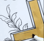 Cross With Flowers Easter Coloring Page-HowToVideo