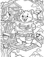 Curious Beaver Treehouse Builder Coloring Page By Mindset Flow