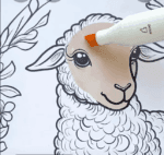 Cute Baby Lamb Surrounded by Flowers Easter Printable-HowToVideo