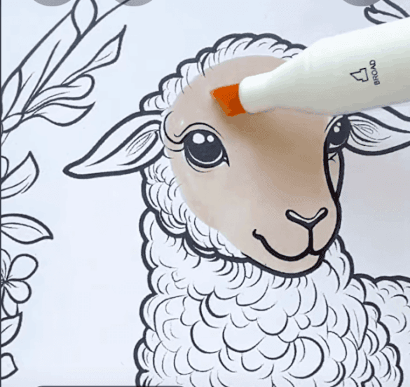 Cute Baby Lamb Surrounded by Flowers Easter Printable-HowToVideo