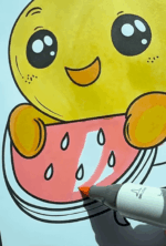 Cute Bee Eating Watermelon Summer Coloring Page How To Video