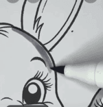 Cute Bunnies with Easter Egg Coloring Page-HowToVideo