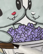 Cute Bunny Couple Valentine Coloring Page How To Video