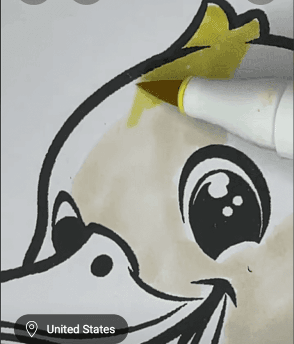 Cute Cartoon Duck With Easter Basket Coloring Page-HowToVideo Cute Cartoon Duck With Easter Basket Coloring Page-HowToVideo