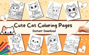 Cute Cat Coloring Pages