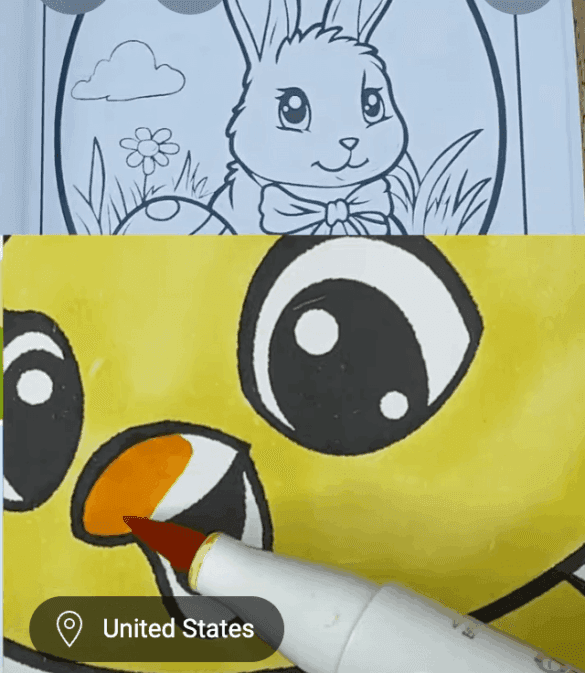 Cute Chick Driving an Easter Egg Car Coloring Page-HowToVideo