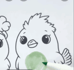Cute Chick Pair Easter Coloring Page-HowToVideo