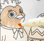Cute Chick and Easter Egg Coloring Page-HowToVideo